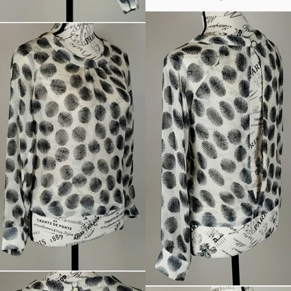 {Free Bird|Anthro} Long Sleeve Sheer Top Open Back - Picture 1 of 8